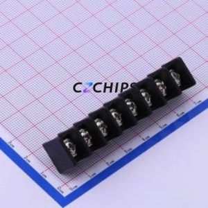 DBT30C-8.25-8P-BK-P Barrier Terminal Block Through hole Component (THT),P=8.25mm Connector Two Sides 8.25mm 1x8P Straight Pin - Product Image 1