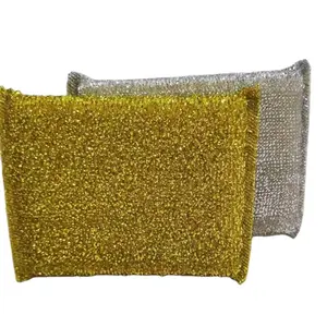 Sunway Stainless Steel Cleaning Sponge & Kitchen cleaning Sponge Metallic Esponja Multi-purpose Dish Scrubbing Sponge products