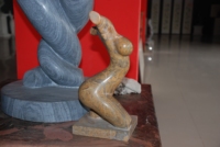 Taille personnalisée hôtel décor moderne corps humain moderne dame Figurine sculpture blanc pur marbre Art danse grosse femme Sexy Sculpture
