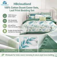 Parure de lit Cloudland certifiée OEKO-TEX, audituée BSCI, 100% coton, 3 pièces, housse de couette, drap et taie d'oreiller, taille Queen