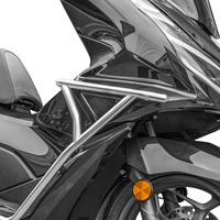 Barre de protection de moto en acier inoxydable argenté 3D, finition électro-polie, pare-chocs avant pour scooter PCX 160