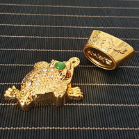Chanceux argent crapaud brûleur d'encens PDG bureau richesse gardien effraie mauvais rapports financiers richesse grenouille encensoir métal cadeaux