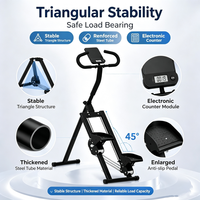 Escaladora ATHSPO Mejorada con Doble Resistencia y Cuerdas Dobles, Pasamanos Curvos Antideslizantes, Escalador de Fitness Interior de Acero Reforzado
