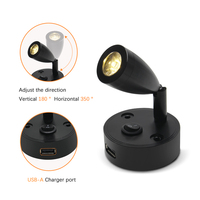 NEW Arrive Cross Border LED Indoor Reading RV Yacht Lights Lampe de lecture de chevet dans la chambre et l'hôtel Modern America Style