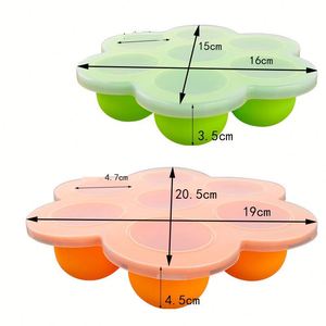 Wholesale Custom Logo Eco-friendly Food Grade Silicone Ice Cube Mold Collapsible Freezer Tray 7 Holes Quick Frozen Easy Release - Product Image 2