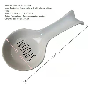 Bestcera cung cấp từ Cổ Gốm đồ dùng chủ bếp muỗng chủ trắng gốm muỗng phần còn lại cho nhà bếp truy cập - Product Image 5