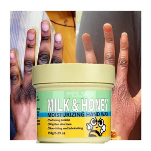 Cire à main au miel et au lait Spa acide hyaluronique hydratant Peeling nourrissant main pied masque de cire au miel