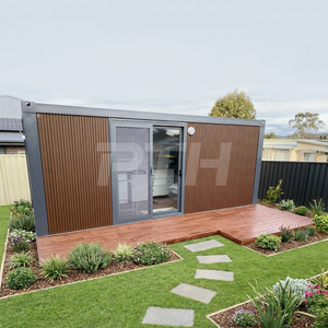 <span class=keywords><strong>Maison</strong></span> préfabriquée PTH à construction rapide, norme australienne, avec porte coulissante en verre, unité modulaire pour bureau ou studio dans la cour. - Product Image 1