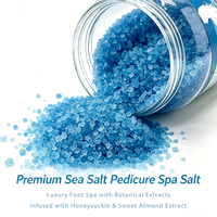 Sel de bain de pieds détoxifiant au sel marin, parfumé et anti-odeur, 1 gallon, pour pédicure spa, senteurs personnalisées sous marque privée, économique