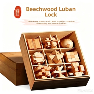 Ensemble de 9 casse-têtes Luban traditionnels chinois en bois, jouet éducatif IQ STEM, boîte cadeau pour enfants et adultes - Product Image 2