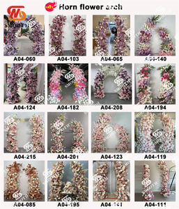 Arche de fleurs artificielles rose à une seule face, très vendue, 8 pieds, support d'arche de fleurs pour la décoration de mariage - Product Image 3