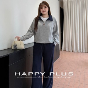 Sudadera Runqi Gris con Bloques de Color y Manga Raglán, Top Casual de Talla Grande para Mujer con Cremallera, de Algodón Tejido de Manga Larga - Product Image 3