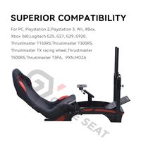 GY046-4 ODM - Ensemble de simulateur de course automobile avec cadre en acier haute résistance, siège inclus, pour Xbox 360, Logitech G25, G27, G29