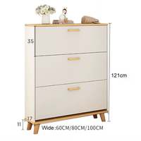 Mobilier de maison Armoire à chaussures élégante et simple à trois niveaux Armoire à chaussures moderne et minimaliste ultra-mince Armoire à chaussures d'entrée