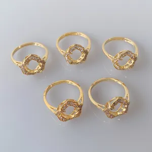 תכשיטים 18k מצופה זהב נחש טבעת מעוקב zirconia צבעוני טבעת לנשים