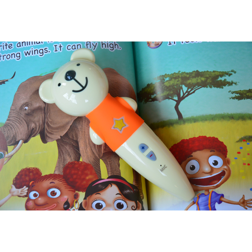 Conjunto de aprendizaje de inglés para niños incluyendo 20 libros y 1 pluma de lectura