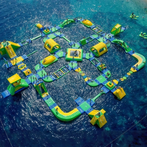Tobogán Inflable Acuático con Obstáculos en el Mar, Entretenimiento Acuático Flotante para Adultos, Juego Deportivo, Parques Acuáticos Inflables para Niños - Product Image 1