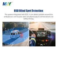 MCY AI BSD Ahd 1080P Couverture des angles morts Système de caméra de voiture à vue d'oiseau à 360 degrés avec 4 caméras Fisheye à vue surround