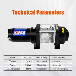 <span class=keywords><strong>Treuil</strong></span> électrique 2000lbs-4500lbs pour véhicule tout-terrain, SUV, VTT, bateau, remorque, sauvetage - Product Image 5