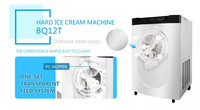 Commerciële desktop hard ijsmachine met melk- en fruitopties, roestvrij staal, 16L/u capaciteit voor snackapparatuur