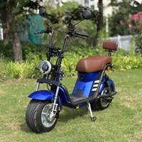 Moto électrique 1500W 60V à pneus larges, batterie 20AH au plomb-acide, freins à disque hydrauliques, amortisseurs à air, vélo électrique pour adultes