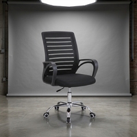 Chaise de bureau ergonomique moderne entièrement en tissu maillé, inclinable, avec appui-tête réglable et fonction pivotante