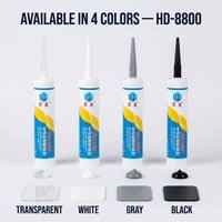 Mastic silicone neutre Hongdu 280ml, faible odeur, anti-corrosion, adhésif pour vitrage, étanchéité des joints de cadre, pour le travail du bois