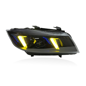 Nuevo Conjunto de Faros Delanteros LED Modificados de 12V para BMW Serie 3 E90 (Modelos 05-12), Doble Color 6000K, Luces Diurnas Cuadradas Ajustables - Product Image 3