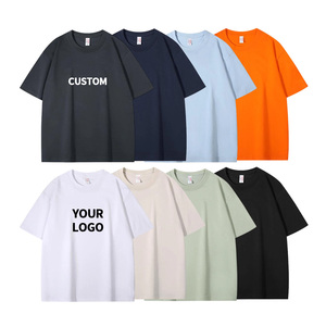 Camiseta de alta calidad en oferta, 220 gramos, impresión personalizada, 60% algodón, 40% poliéster, camiseta lisa para hombre - Product Image 4