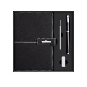 Logo personnalisé 2025 papeterie de luxe carnet de notes stylo bouteille coffret cadeau affaires noir en cuir PU journal magnétique A5 avec boîte/ - Product Image 3