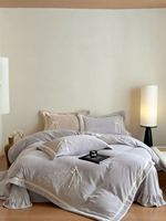 Draps de lit en tissu mousse de lait épais double face, taies d'oreiller, ensembles de housses de couette