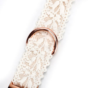 UFBemo-<span class=keywords><strong>collar</strong></span> y correa de encaje para perro y niña, de alta gama, con flores, conjunto de correa a juego - Product Image 4