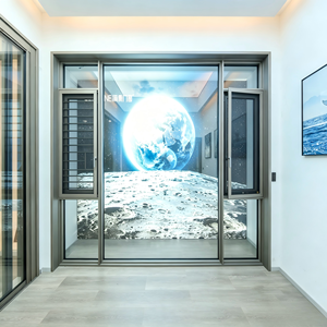 Fenêtre coulissante en aluminium sur mesure OEM/ODM, cadre thermolaqué, isolation phonique, pour villa, vente en gros - Product Image 2