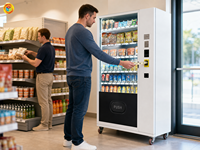 Distributeur automatique de snacks avec boissons fraîches, 54 compartiments, certifié CE, garantie 1 an, fabricant Guangzhou
