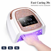 Lampe à ongles UV LED avec batterie rechargeable, utilisation sans fil et affichage diamant, compatible avec toutes les marques de vernis gel, utilisation quotidienne