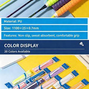 เทปพันด้ามจับ PU สีน้ำเงิน ป้องกันการลื่น ดูดซับเหงื่อ สำหรับด้ามจับไม้แบดมินตัน - Product Image 2