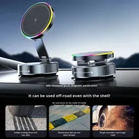 Support magnétique populaire pour tableau de bord de voiture avec adsorption par aspiration, support de téléphone portable avec chargeur sans fil