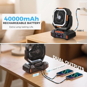 Automatically Oscillate Intelligent <b>Fans</b> 40000mAh LED Mode Portable for Outdoor Camping Hung <b>Fan</b> - Product Image 4