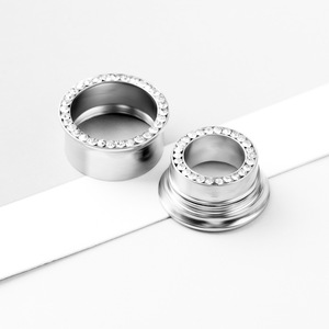 8-18mm Élégant Acier Inoxydable Incrusté <span class=keywords><strong>Double</strong></span> Rangée Foret Rond En Métal <span class=keywords><strong>Oreille</strong></span> Ensemble Piercing Piercing <span class=keywords><strong>Oreille</strong></span> Expander - Product Image 6