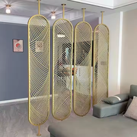 Foshan Gaoyikai écrans et séparateurs de pièces SS 304 écran de confidentialité de bureau diviseur de panneau de verre de cadre d'or rose pour Salon