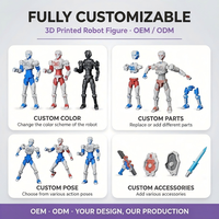 Cyber Sentinel FDM Figurine Robot Articulée Entièrement Imprimée en 3D, Modèle de Mecha Armure, Jouet de Collection, Vente en Gros OEM ODM