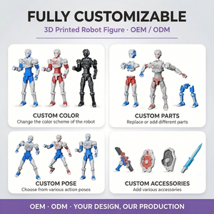 Cyber Sentinel, Figura de Acción de Robot Totalmente Articulada, Impresa en 3D con Tecnología FDM, Modelo de Armadura Mecha, Juguete Coleccionable, Venta al Por Mayor, OEM, ODM - Product Image 2