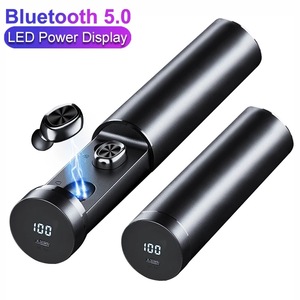 Mini auricular Bluetooth 5,0 con micrófono Dual impermeable de deportes auriculares emparejamiento automático de auriculares - Product Image 1