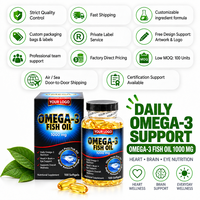Gélules d'huile de poisson Oméga 3 OEM ODM 1000mg EPA DHA – Complément alimentaire quotidien en acides gras Oméga – Marque privée – Vente en gros B2B