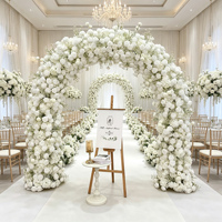Composition florale réaliste en soie artificielle DKB pour arche de mariage