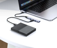 Hub Multiport USB-A 4 in 1, Hub USB C konverter multifungsi 4 Port USB 3.0