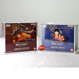 SHP UV Clear Acrylic English <span class=keywords><strong>Booster</strong></span> Box Display JUEGO DE CARTAS DE UNA PIEZA [] Two Legends <span class=keywords><strong>Booster</strong></span> Box Magnet Lid Protector Case - Product Image 2
