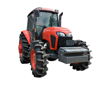Tracteur agricole 4x4 de 95 CV avec moteur diesel et boîte de vitesses, cabine entièrement contrabasculante, idéal pour les travaux de labour sur grandes surfaces agricoles