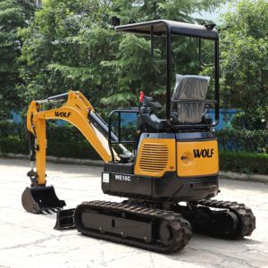 भेड़िया 1.6टन थोक कुबोटा d722 10.4kw 3 सिलेंडर भेड़िया मिनी डिगर क्रॉलर खुदाई के साथ बिक्री के लिए ई मिनी खुदाई के साथ - Product Image 1