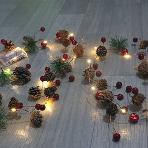 Nuovo Design Luci a Corda con Telecomando a Forma di Pigne in Legno, Decorazione per Caminetto, Luci Fatate Impermeabili con Filo di Rame - Product Image 2